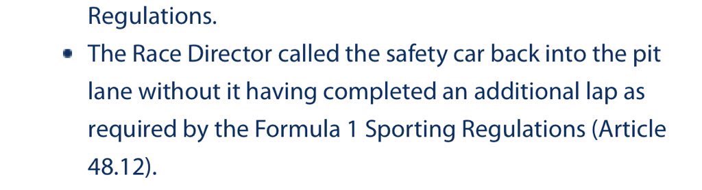 F1_Jordan's tweet photo. This is all that matters. What unfolded on 12/12 should have never happened. The FIA confirm Lewis WAS robbed. https://t.co/gBHprD5YB8
