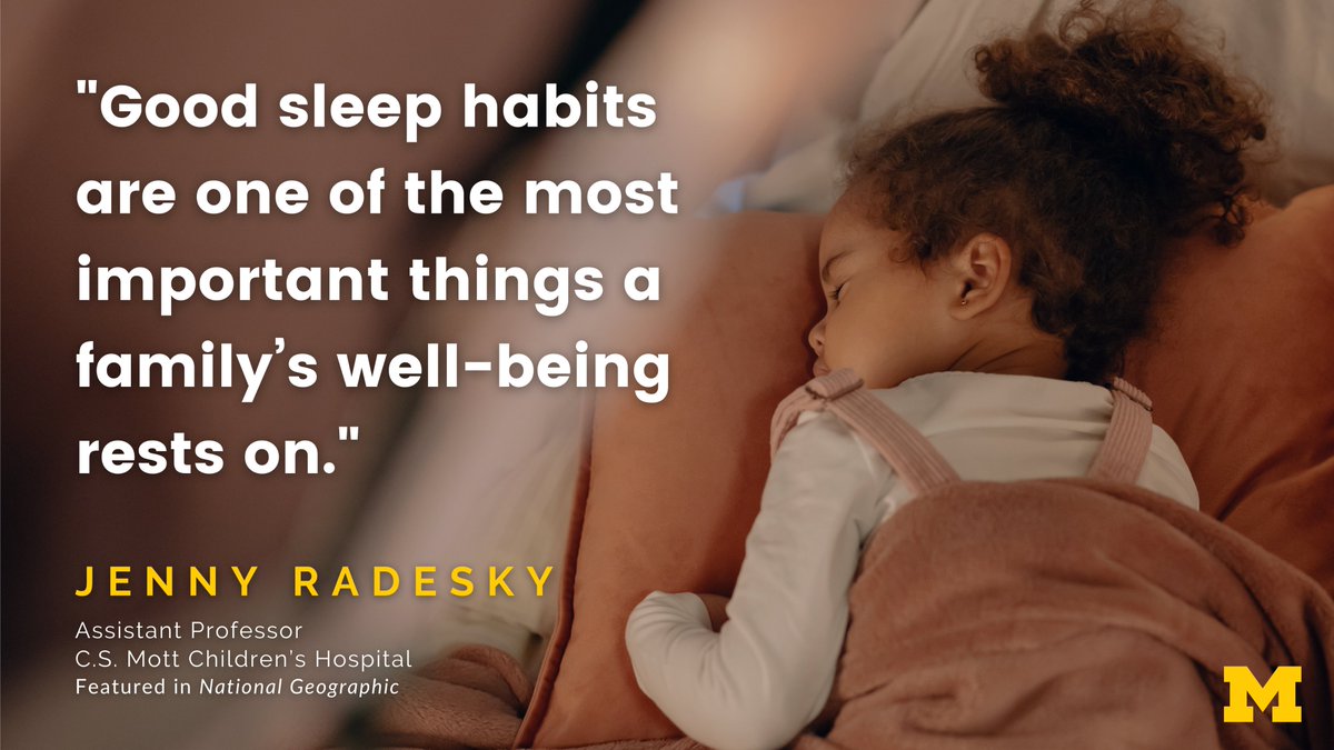 In a @NatGeo article that outlines the way children may still be experiencing lingering effects from sleep disruptions during the pandemic, Jenny Radesky, assistant professor of pediatrics at @MottChildren, discusses patterns she sees in her practice. https://t.co/FxGY87PCoH https://t.co/TIQFeTp2aZ
