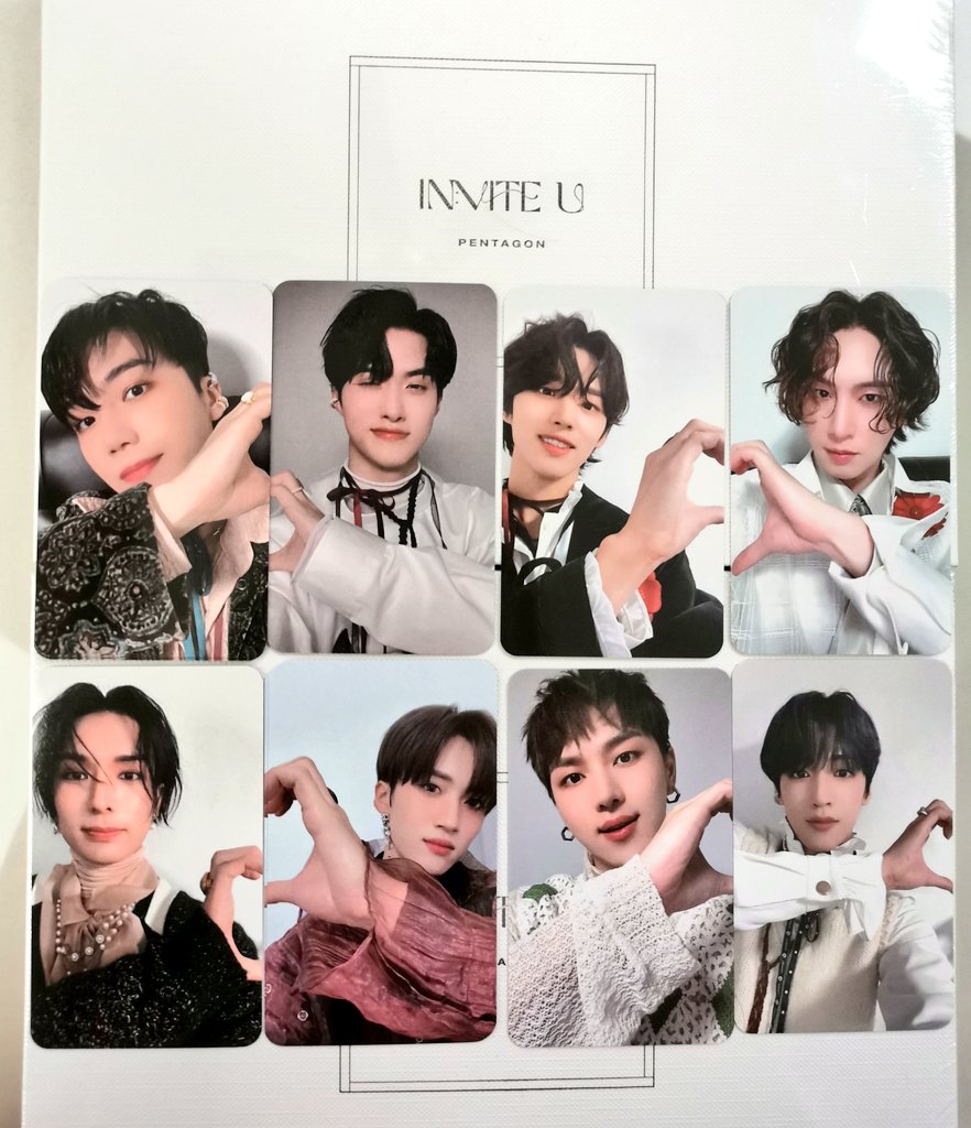cnnovation's tweet photo. [Arrival] #PENTAGON #INVITE_U JJMUZE 3.0 💗

They're soo prettyy 😍😍
I have 2 extras photocard: Jinho &amp; Yanan, will sell for RM40 Each!
DM me if interested 🤗💕

#PasarPENTAGON 
#펜타곤 #펜타곤 https://t.co/EsMMu3ObhA