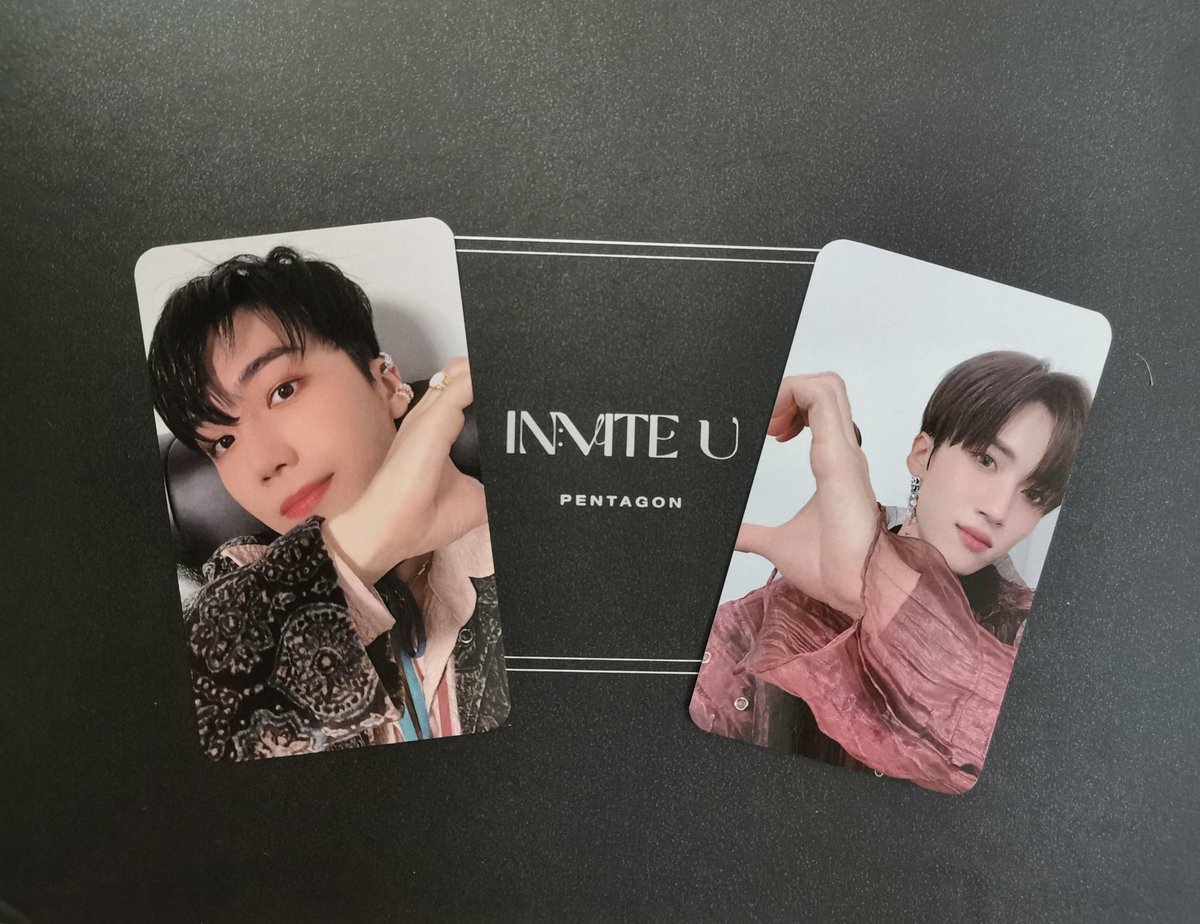 cnnovation's tweet photo. [Arrival] #PENTAGON #INVITE_U JJMUZE 3.0 💗

They're soo prettyy 😍😍
I have 2 extras photocard: Jinho &amp; Yanan, will sell for RM40 Each!
DM me if interested 🤗💕

#PasarPENTAGON 
#펜타곤 #펜타곤 https://t.co/EsMMu3ObhA
