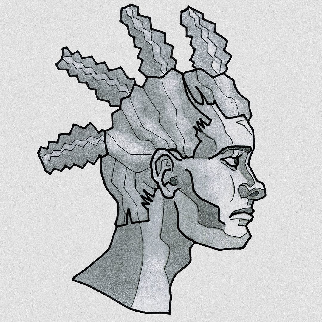 Technical Boy from Neil Gaiman's American Gods. Loomis method. Mechanical pencil, graphite and felt pen. 

<a href="/BruceJLangley/">Bruce Langley</a>

#americangods #technicalboy #illustration #loomismethod #cartoonist #graphite #feltpen #lowfi