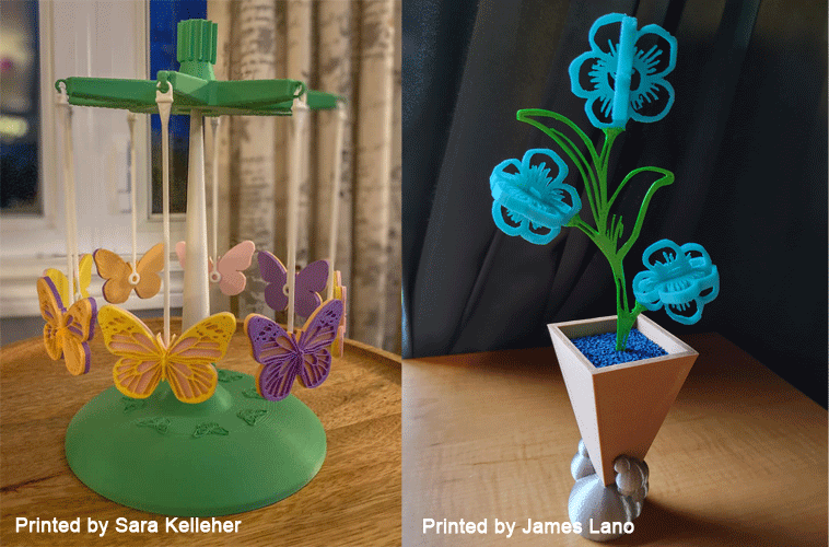 ff3dprinters's tweet photo. Our Flashforge Official User Group is holding a #FFNewSpring print challenge. Here're some 3d printed objects from our members. Have some new and fresh Spring printing idea? Show us and get a chance to win #Flashforge3DPrinter. the challenge ends on Mar 28th. Good Luck💕. https://t.co/bXdednzNRb