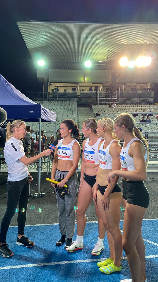 43.15 for the Women’s 4x100m relay team of Torrie Lewis, Bree Masters, Ella Connolly and Mia Gross. Absolutely flying early doors 🔥

#ThisIsAthletics #ContinentalTour