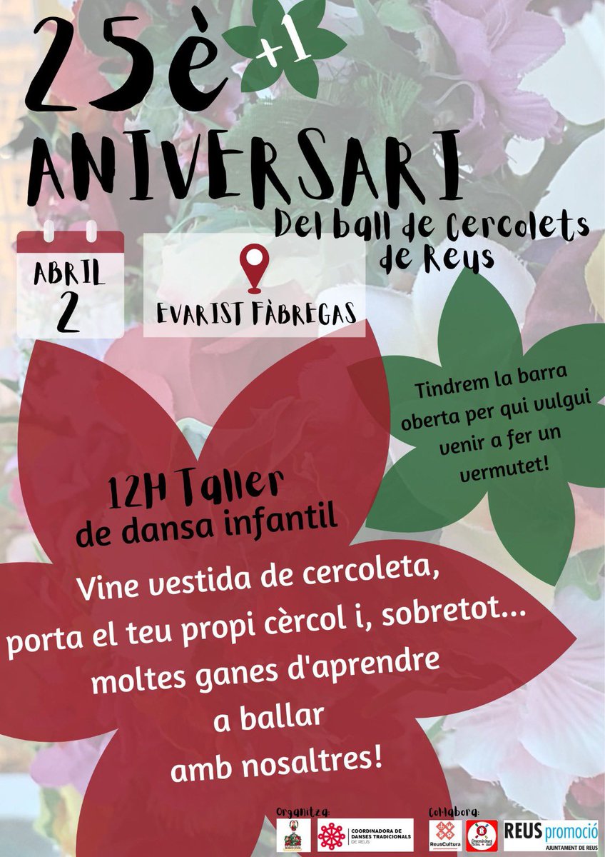🔊🔊🔊NENES I NENS FANS DEL BALL DE CERCOLETS🔊🔊🔊!! 

A les 12 del migdia a la plaça Evarist Fàbregas tindreu l’oportunitat de fer un taller per aprendre a ballar el nostre ball💃🏽!

🔊La barra estarà oberta perquè mentre veieu la canalla ballar pugueu fer un vermutet 🥃🍺🫒!