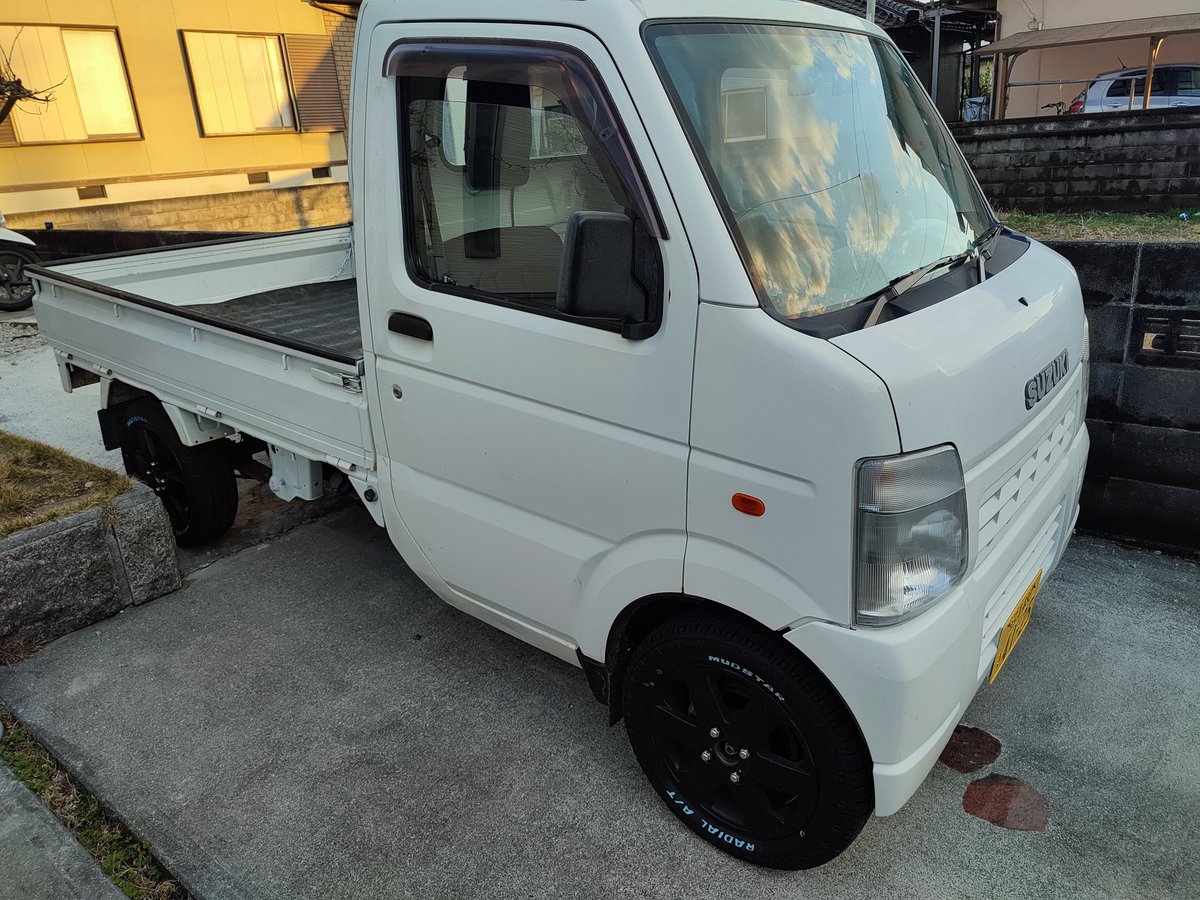 軽トラホイール残り アゲトラ計画第一弾】キャリイ14インチ化！マッドタイヤも入れて