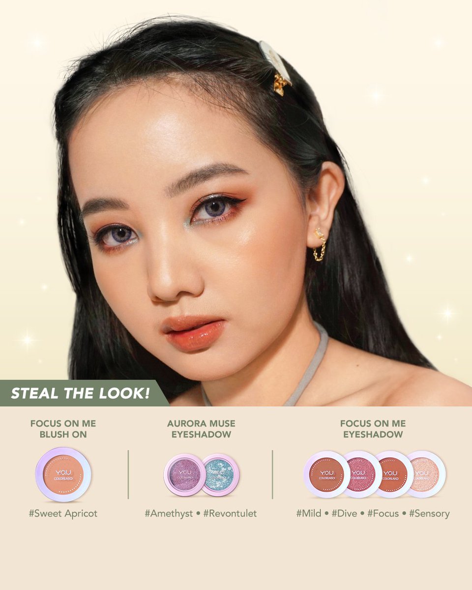 youbeauty_id's tweet photo. STEAL THE LOOK Novita Kim
Pakai produk Y.O.U Colorland Series!
โค๏ธFocus On Me Blush On Shade Apricot
โค๏ธ Aurora Muse Eyeshadow Shade Amethyst and Revontulet
โค๏ธFocus On Me Eyeshadow Shade Mild, Dive, Focus, Sensory
#YOUColorland #EyetentionPlease #FlushBlush
#YouLongLastingBeauty https://t.co/urUf6lQJco