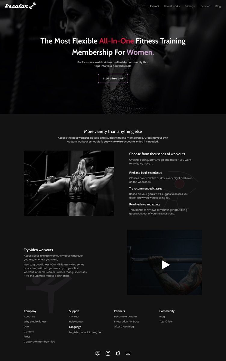 <a href="/DailyDesignWiz/">Daily Design Wisdom</a> worked on a fitness sites landing page