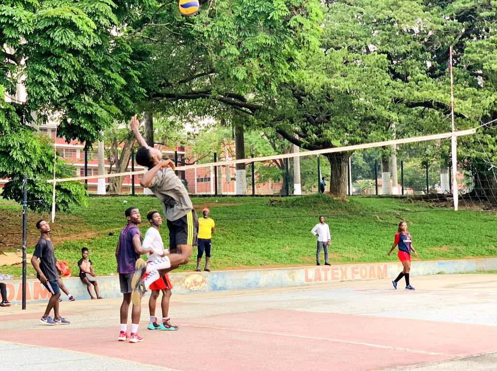 Thevokofficial's tweet photo. A Special Good Morning from the Paa Joe sports stadium - KNUST.
The volleyball team of #TEAMKNUST is encountering vigorous preparation toward the upcoming GUSA Games โคโก https://t.co/lDBeC4QLXK