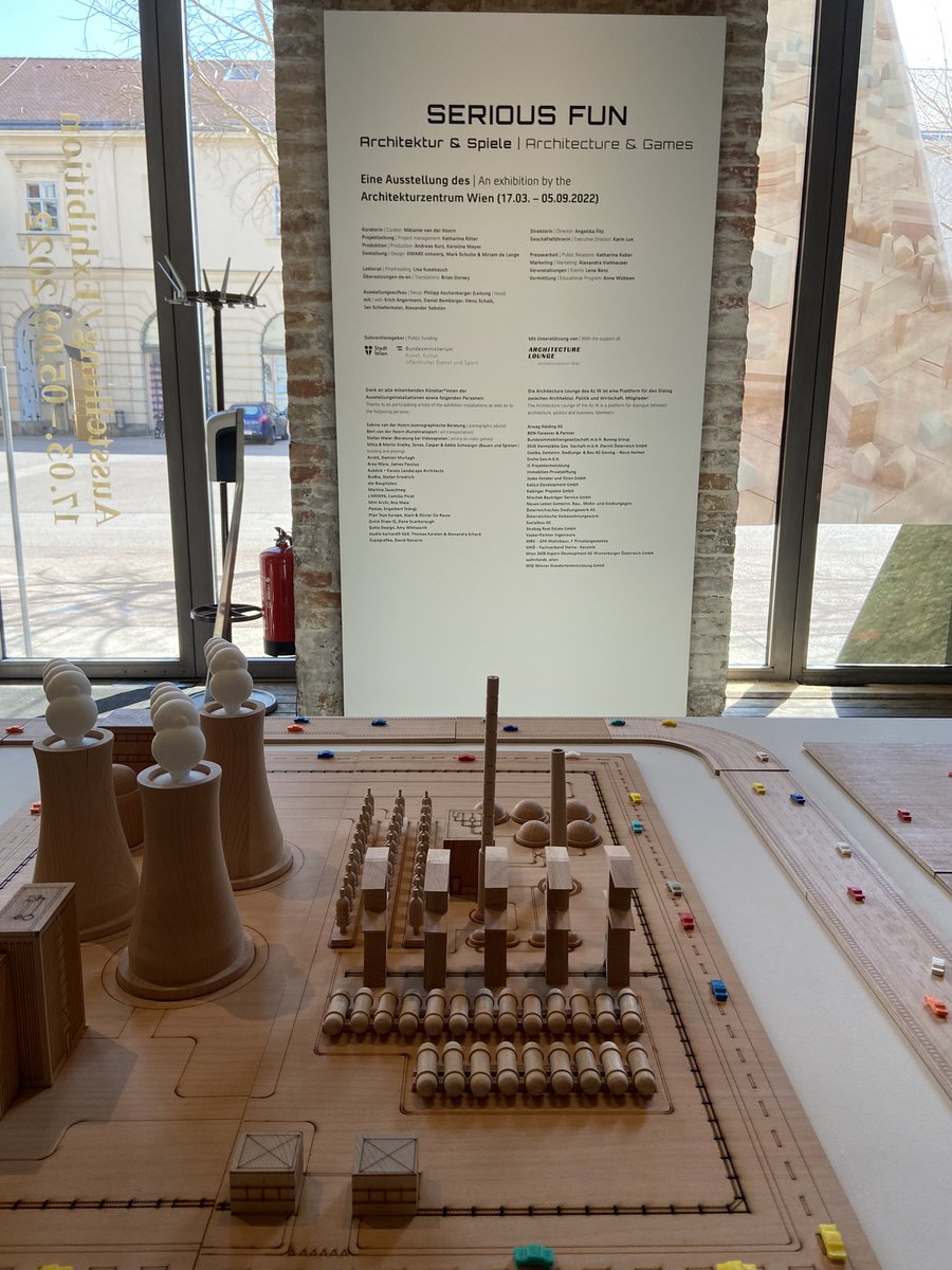 Our first project back in the museum! Rezone the Game is part of the Exhibition Serious Fun Architecture &amp; Games in Architecturzentrum Wien. Go check it out, it is fun and about you and the city! azw.at/en/event/serio… #architecture #vienna #participation