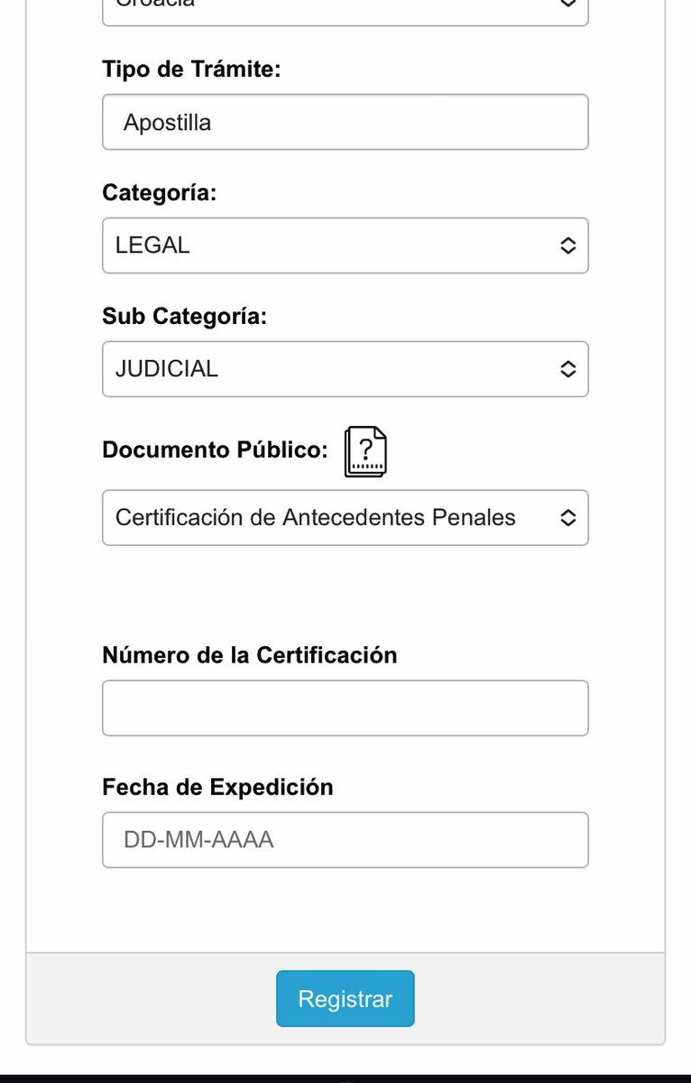 ivankavl's tweet photo. @Wood728 Holaa Richard! Tengo un problema al registrar el documento de antecedentes penales en la página de legalización, no me muestra la opción de “Organismo emisor” has visto ese caso? https://t.co/EPe5flngav