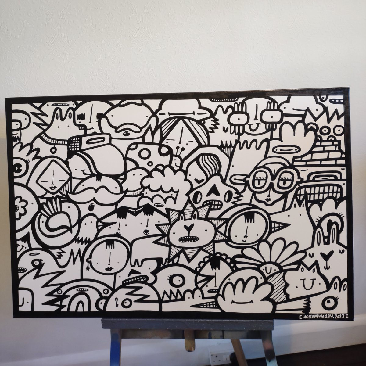 🇺🇦I've donated this to an auction to help with the humanitarian response in Ukraine🇺🇦 All proceeds to <a href="/UNICEF/">UNICEF</a> 
Ends on Monday and it's currently at €700. If you're the winner &amp; you think it needs more colour, let me know and I'll get back to work on it 🌈 bit.ly/3ikyN9G
