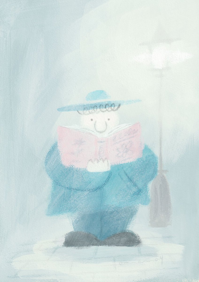 「雨の日も
雪の日も
霧の日も
風の日も 」|大桃洋祐のイラスト