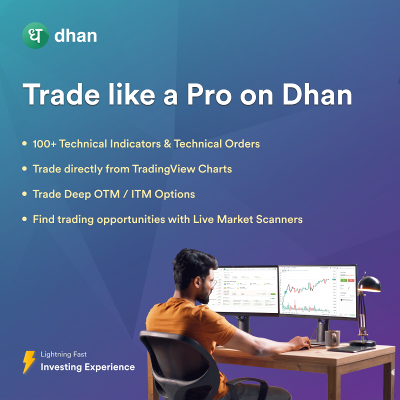 DhanHQ's tweet photo. Download Dhan trading app for a faster and  better trading experience with 24/7 customer support. 

✅ Trade on Web, App &amp; TradingView charts 
✅ Place order directly from Option Chain
✅ Execute orders via Webhook alerts 

Open your FREE Demat Account now!