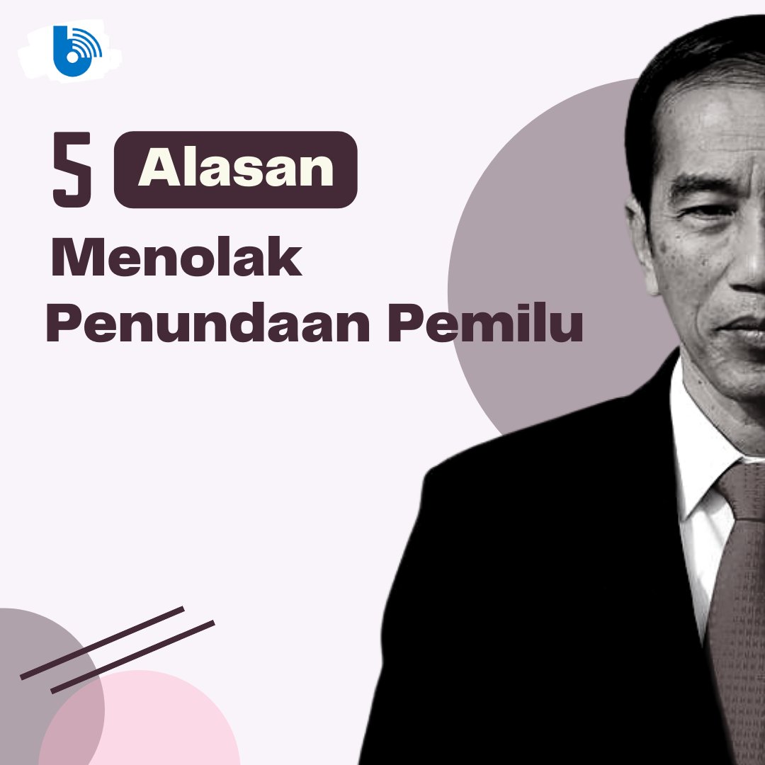 merdika_id's tweet photo. Keinginan memaksa penundaan Pemilu tanpa situasi force majeure, hanya demi melayani kepentingan sempit dan jangka pendek segelintir elit, merupakan bentuk pelecehan terhadap konstitusi (contempt of constitution).

https://t.co/0ALfKfFb0s

#tolakpenundaanpemilu https://t.co/WL2rdzRJFa
