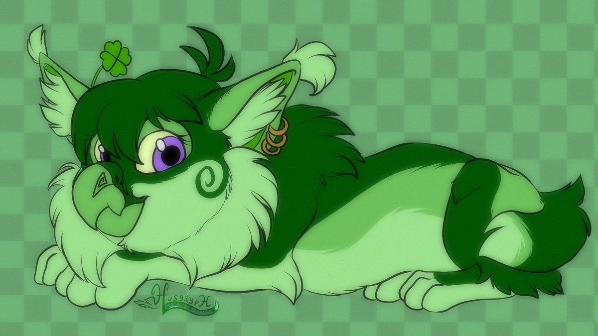 HusRepti's tweet photo. #ArtistOnTwitter #art #furryart #furry 
Something I drew for my Bday+St.Patrick day https://t.co/0NGYEoLhwW