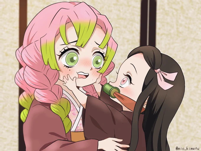 刀i鍛i冶の里での  🍡ちゃんと🎀ちゃん 