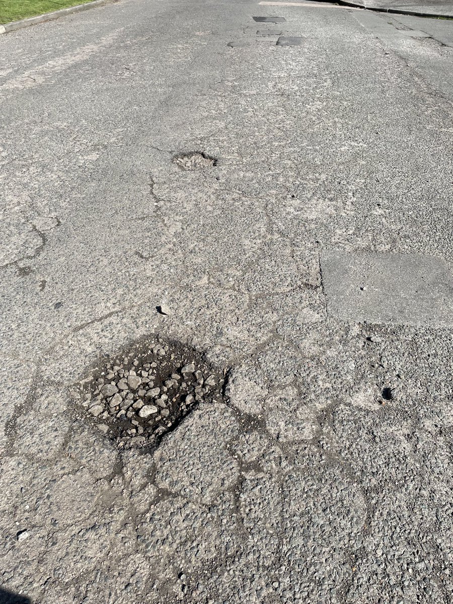 Look, I know it’s more than sad 😞 but if I see potholes on my walkies, I just HAVE to report ‘em. These two are in Longmore Road.

And now for something completely different, I have (really mild) COVID😷😷 ⁦<a href="/MarySheldon9/">Mary Sheldon</a>⁩