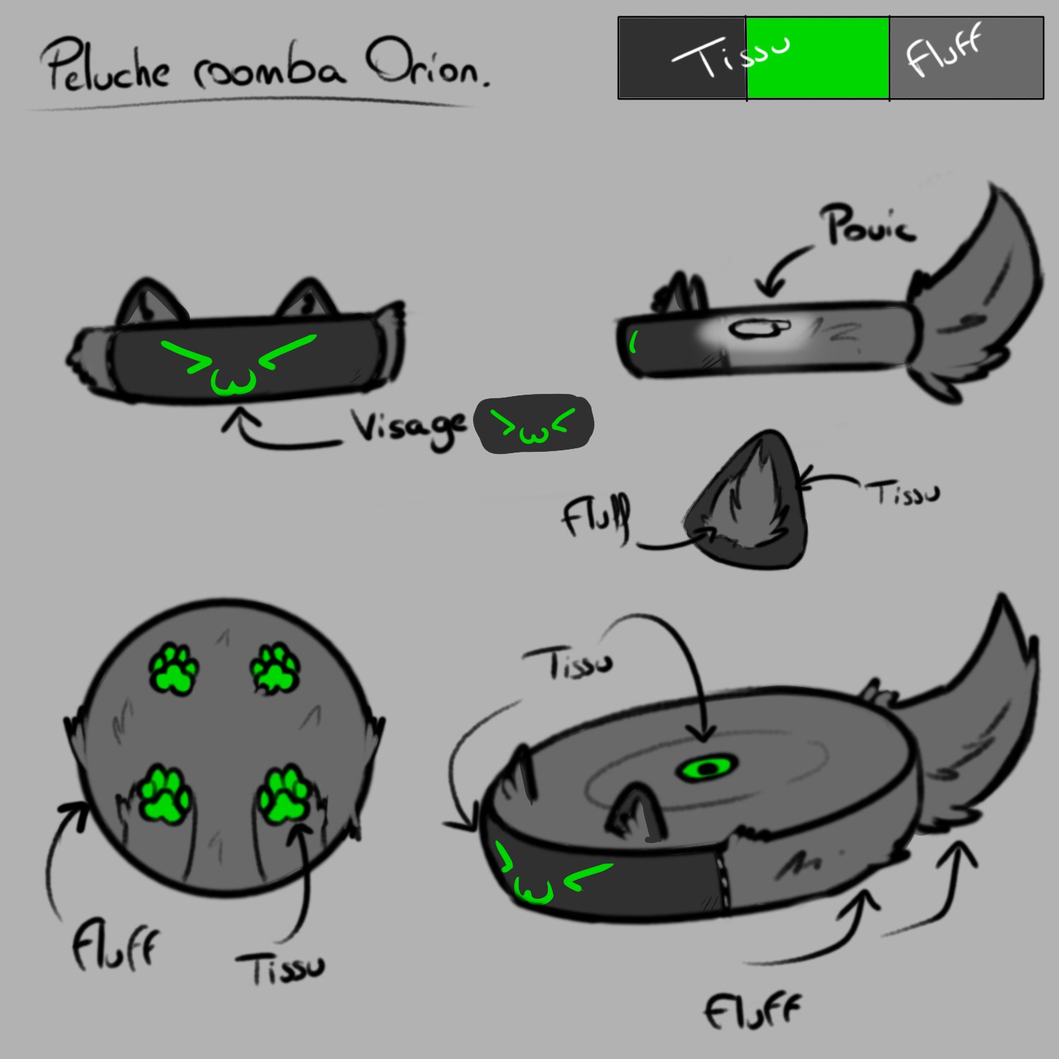 Orion the destroyer of buffets on Twitter "lil sketch ref of a plushie