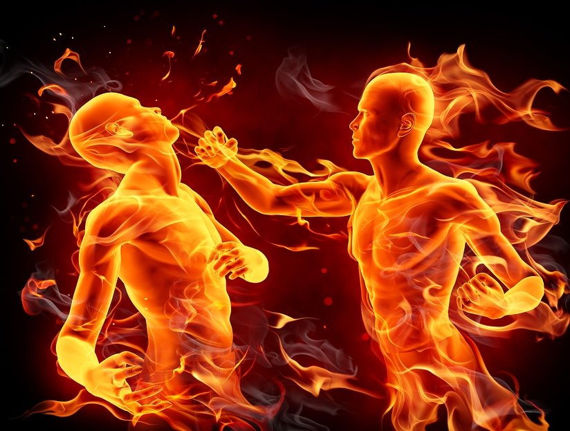 Лед и пламень. Пламенная страсть. Пылающий разум. Война в разуме. Лицо в огне.