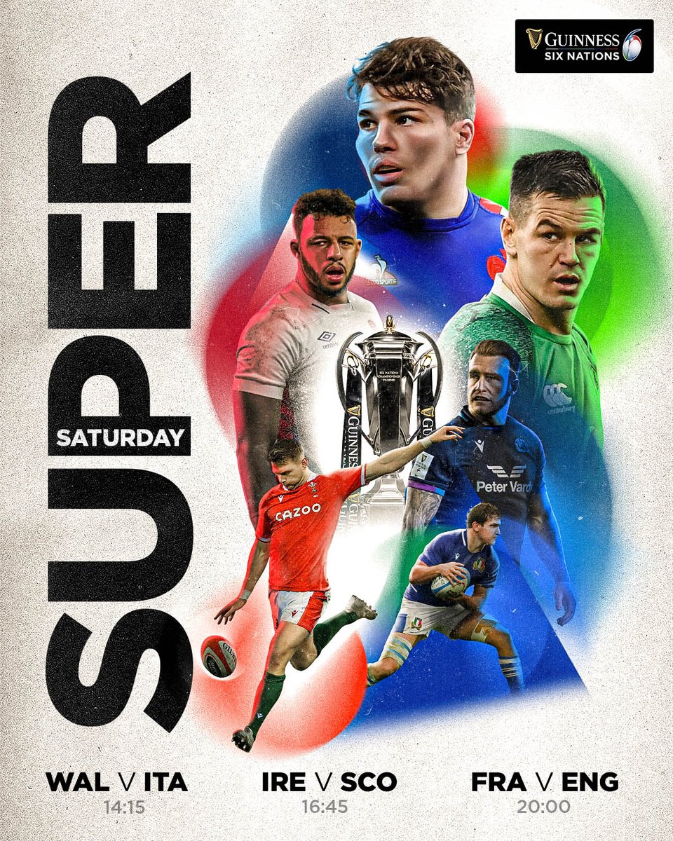 thecommersh's tweet photo. Six Nations Super Saturday all games being shown. Can England prevent France from completing the "Grand Chelem"!#SixNations2022#stjustpub#pubfood https://t.co/eHiXHWPSDc