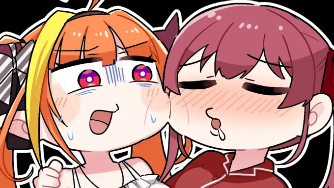 酔った勢いで桐生ココの配信に突撃するマリン船長①

#みかじ絵
#マリンのお宝 