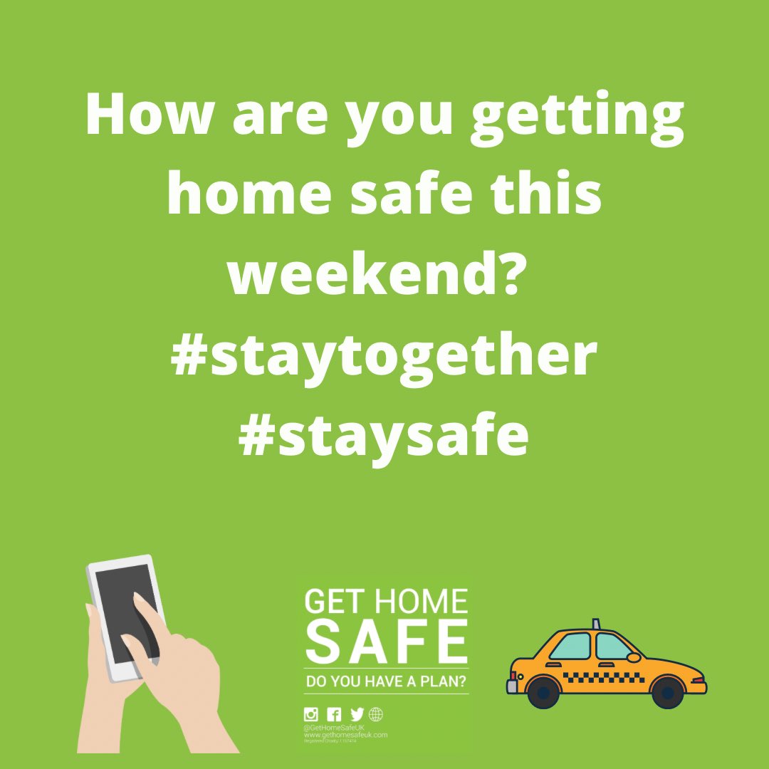 GetHomeSafeUK's tweet photo. How are you getting home safe this weekend? #gethomesafeuk https://t.co/yfSK8onD9q