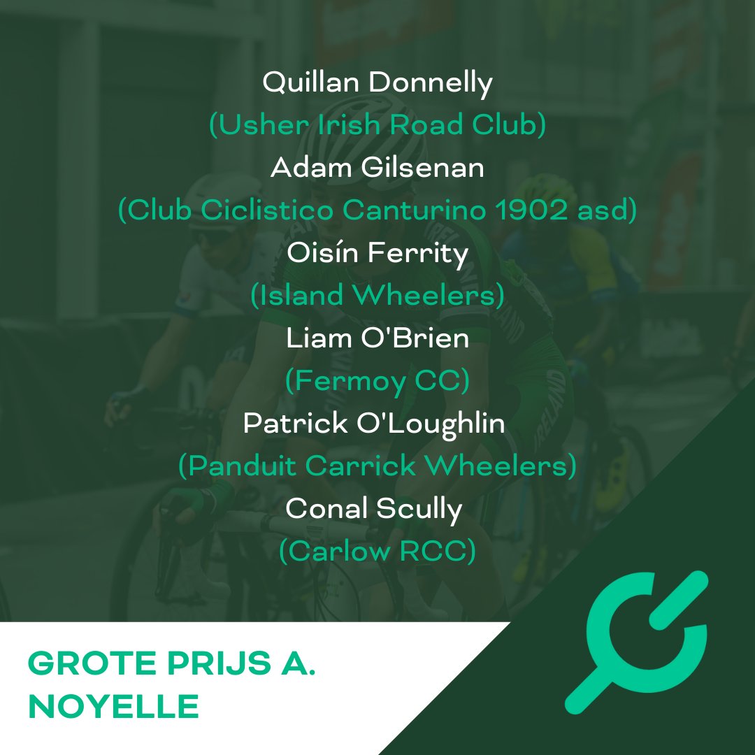 Cycling Ireland has named a six-person junior team for GP Andre Noyelle, the Under 19 version of Gent Wevelgem which takes place on Sunday 27th March 🙌

It is three years since Ireland last fielded a team in a UCI Junior Men's Nations Cup ☘

Read more ⬇
cyclingireland.ie/news-item/team…