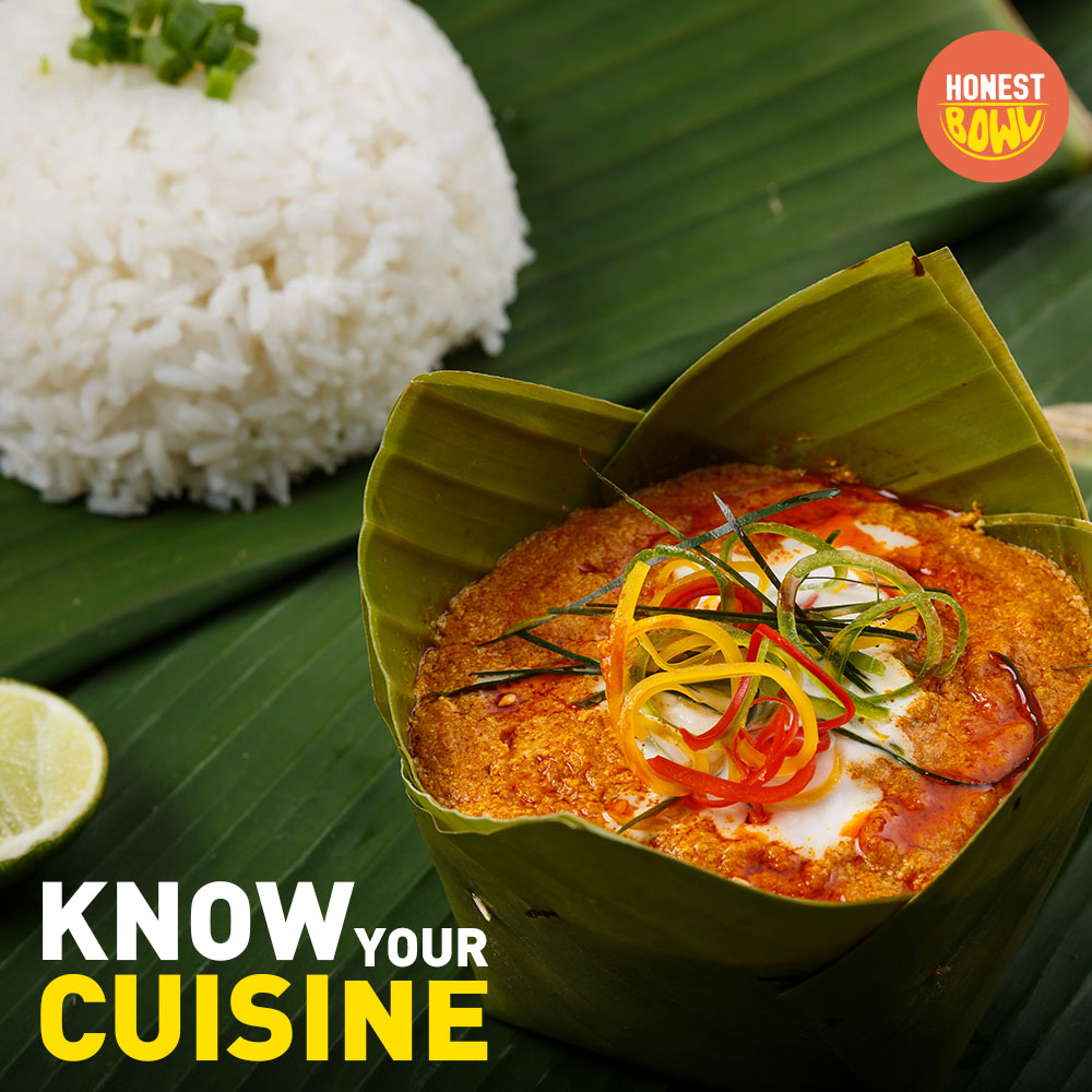 HonestBowl's tweet photo. Amok, Cambodia's national dish, is a sweet yet tangy fish curry made with filleted, freshwater fish and a custard-like sauce of coconut milk, freshly-ground spice paste, chile, palm sugar, and lime zest. 

#honestbowl #honestbowlglobal #globalflavours #comfortfood #food https://t.co/xkiIHZok8B