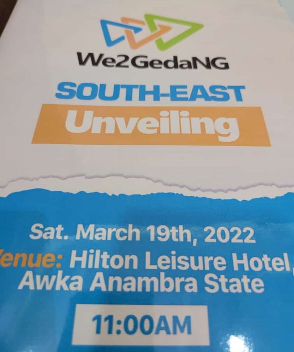 ibi_Babainna's tweet photo. We2geda South East unveiling in Akwa, Anambra State is live on NTA
#we2gedalaunch #we2gedaNG #We2geda #we2gedaunveiling #we2gedasoutheast #ibiworkoutchallenge
https://t.co/IjwGBv0jJ0 https://t.co/QVS2rx9Wck