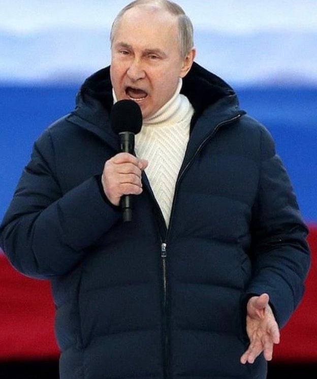 Vladimir Putin belting out the Fields of Athenry in his Aran Jumper for St Patrick's Day