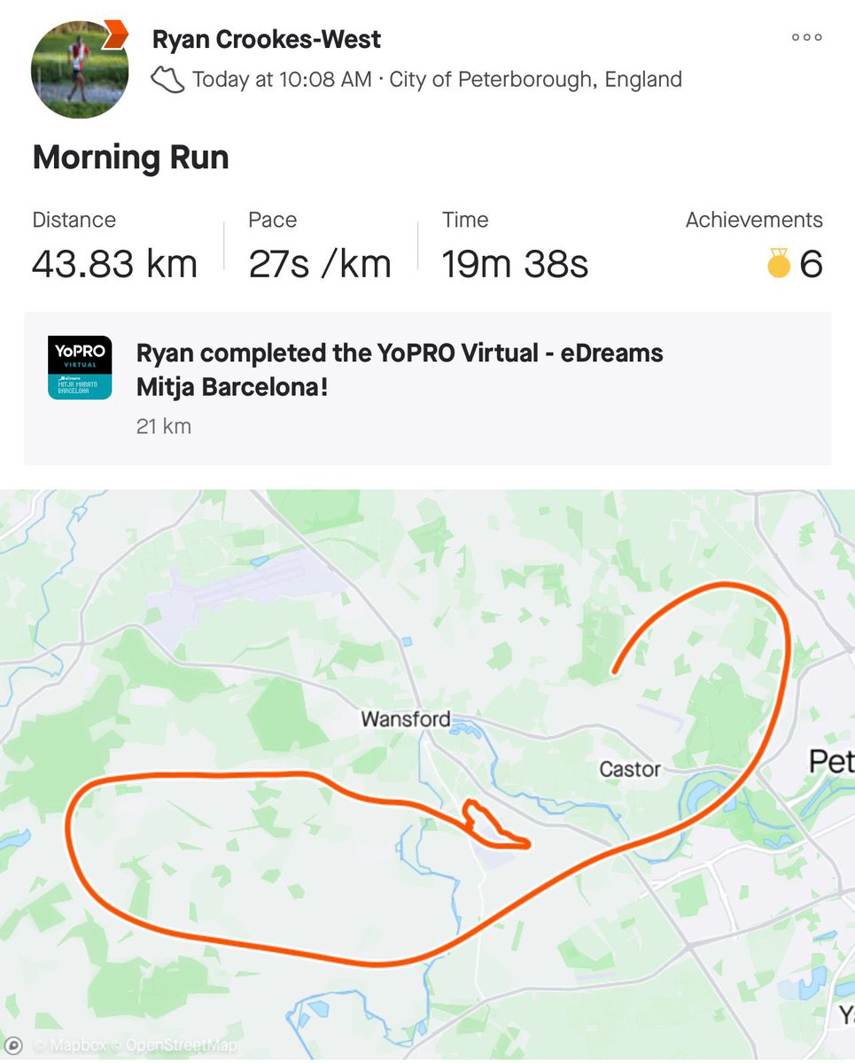 Pretty special effort this one from one of our club mates @stravawankers @nestofotters