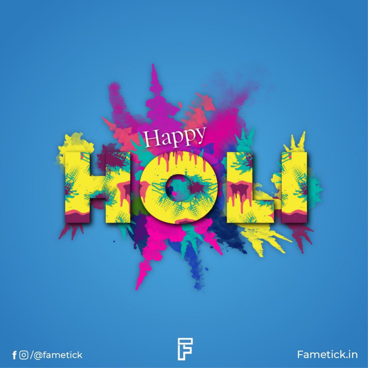 FametickMedia's tweet image. Spread the colours of love and joy on the happy occasion of Holi. Wishing you a very happy Holi.