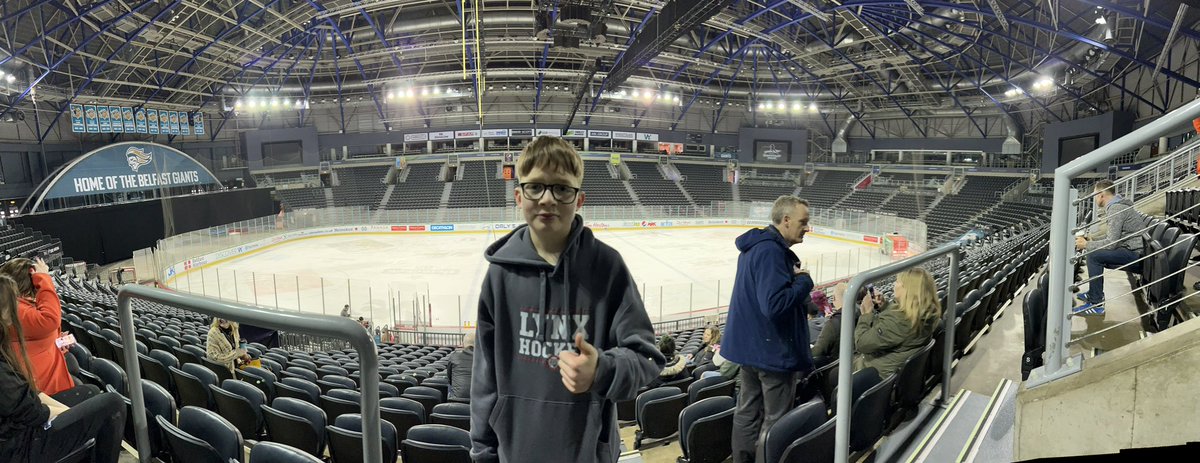The boys first game in the big rink!
Thanks to the <a href="/BelfastGiants/">Belfast Giants</a> for hosting todays Aberdeen Vs Belfast U14s 👊🏼
