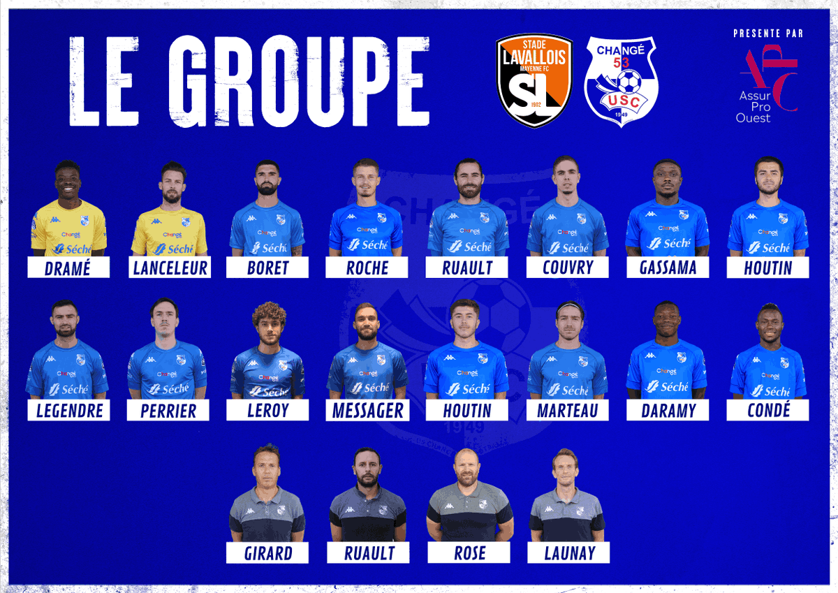 uschangefoot's tweet photo. #SLMUSC 🏆
⏳ Assur Pro Ouest vous présente les 16 joueurs retenus par Bertrand Girard pour 𝖑𝖆 𝖒𝖎𝖘𝖘𝖎𝖔𝖓 𝑫𝑬𝑹𝑩𝒀 🔥🔵⚪
🆚 @stadelavallois
⏱︎ Coup d'envoi à 18H
#National3 #TeamUSC 🏟🔵 https://t.co/Rt0VwB5PvP