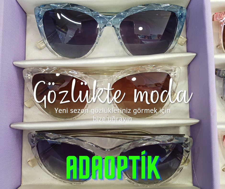 optikveoptik's tweet photo. Yeni modeller, uygun fiyatlar için bize uğrayın #adaoptik #güneşgözlüğü #yenisezon #kampanya #zenginçeşit https://t.co/hIzex6itR5