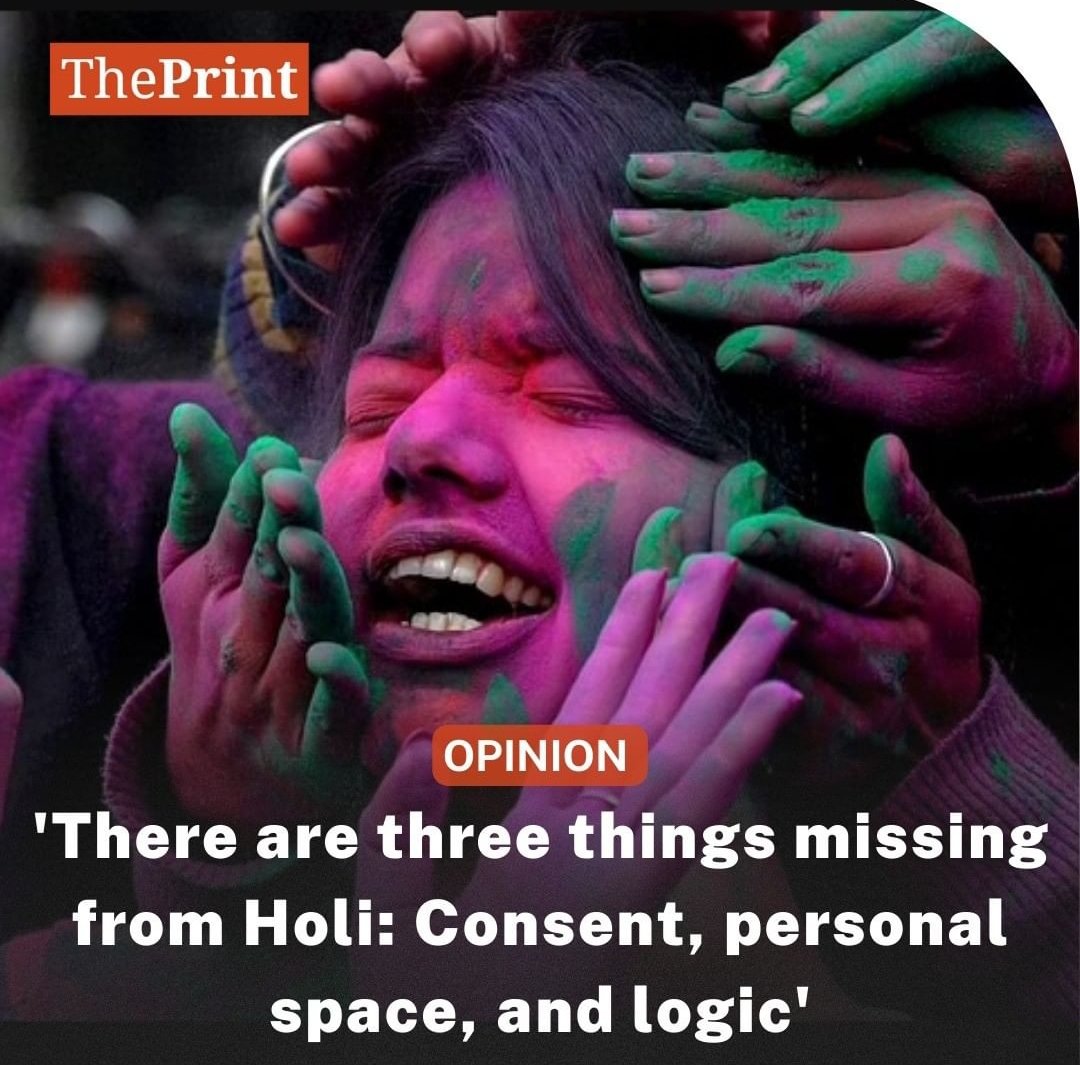 PenBetter's tweet photo. #TheKasmirFiles
The print, so-called neutral media, will find the flaws in every Hindu festival or tradition. The consent and physical exploitation occur only on #Holi Glad. What about azans that we have to face every morning without consent?

#theprint #UrbanNaxals #Hindus https://t.co/Rq5SuMAuHw