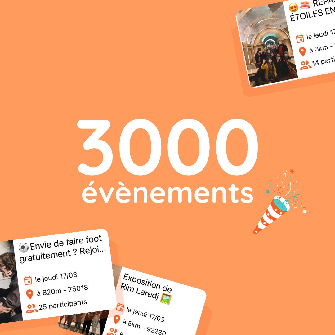 Entourage_asso's tweet photo. Les équipes Entourage ont franchi la barre des 3000 événements organisés ! Notre ambition : que ce chiffre se démultiplie grâce à la présence d'ambassadeurs partout en France, pour entourer les plus isolées 🎉

#solitude #événement #sdf #sansabri
👉https://t.co/MO3PHCqcmy https://t.co/QvJXTq7JVv