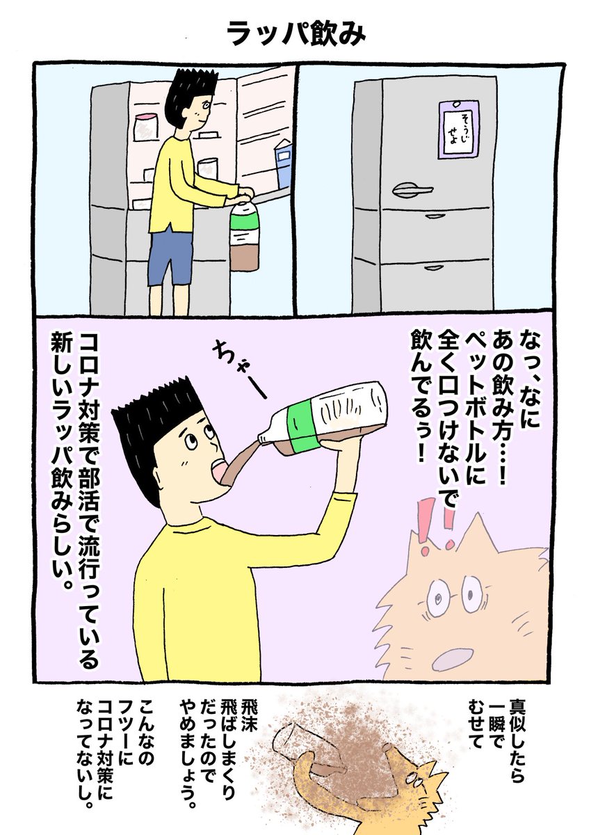 目の前にコップあるんだから使おうや。
どんだけ洗い物したくないのさ。 