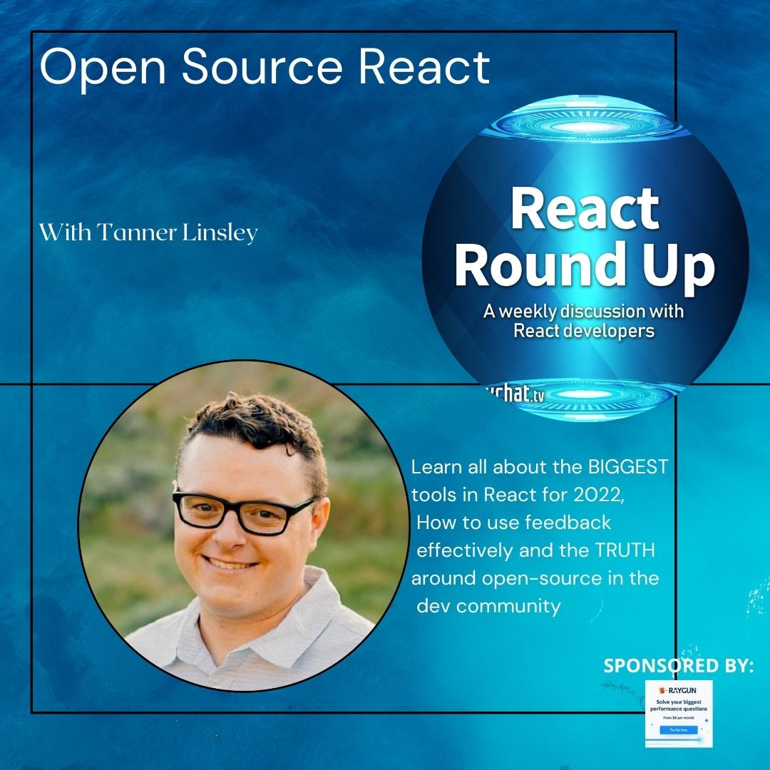 Check out this week's episode of #ReactRoundUp with <a href="/tannerlinsley/">Tanner Linsley</a>

#RRU: Open Source React

rfr.bz/t3o8i37 rfr.bz/t3o8i37