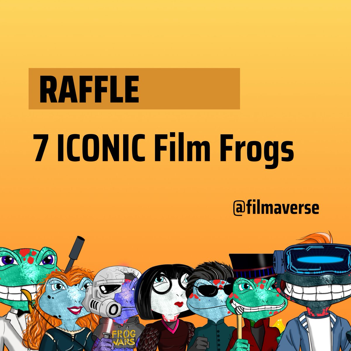 💥Announcement For The 2nd Raffle💥
7 ICONIC Film Frogs on Discord discord.com/invite/funkyfi…

🗓️Monday, Mar 21st- 5PM PST
👉Tues- 7AM GMT (Vietnam time)

To enter:
✅Invite 5people
✅Reach level5 chat
✅Follow Twitter &amp; RT &amp; tag 5friends &amp; submit proof to twitter-proof
✅Follow IG