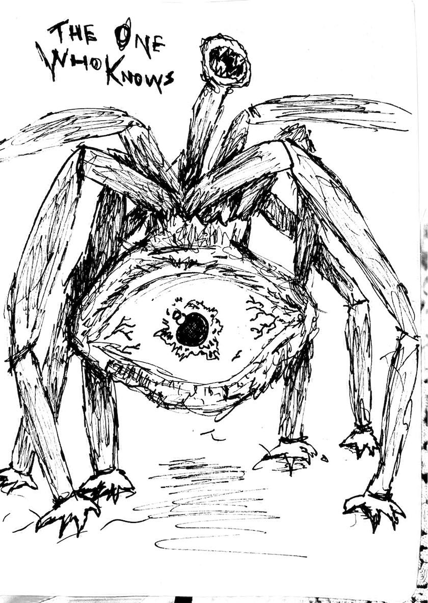 DanAllenFilms's tweet photo. Original #Horror #MonsterADay continues with THE ONE WHO KNOWS. some say it can see everything that is happening throughout the universe. And when it looks at you… it sees your soul and every decision you are yet to make. https://t.co/Oq6uG96O1n