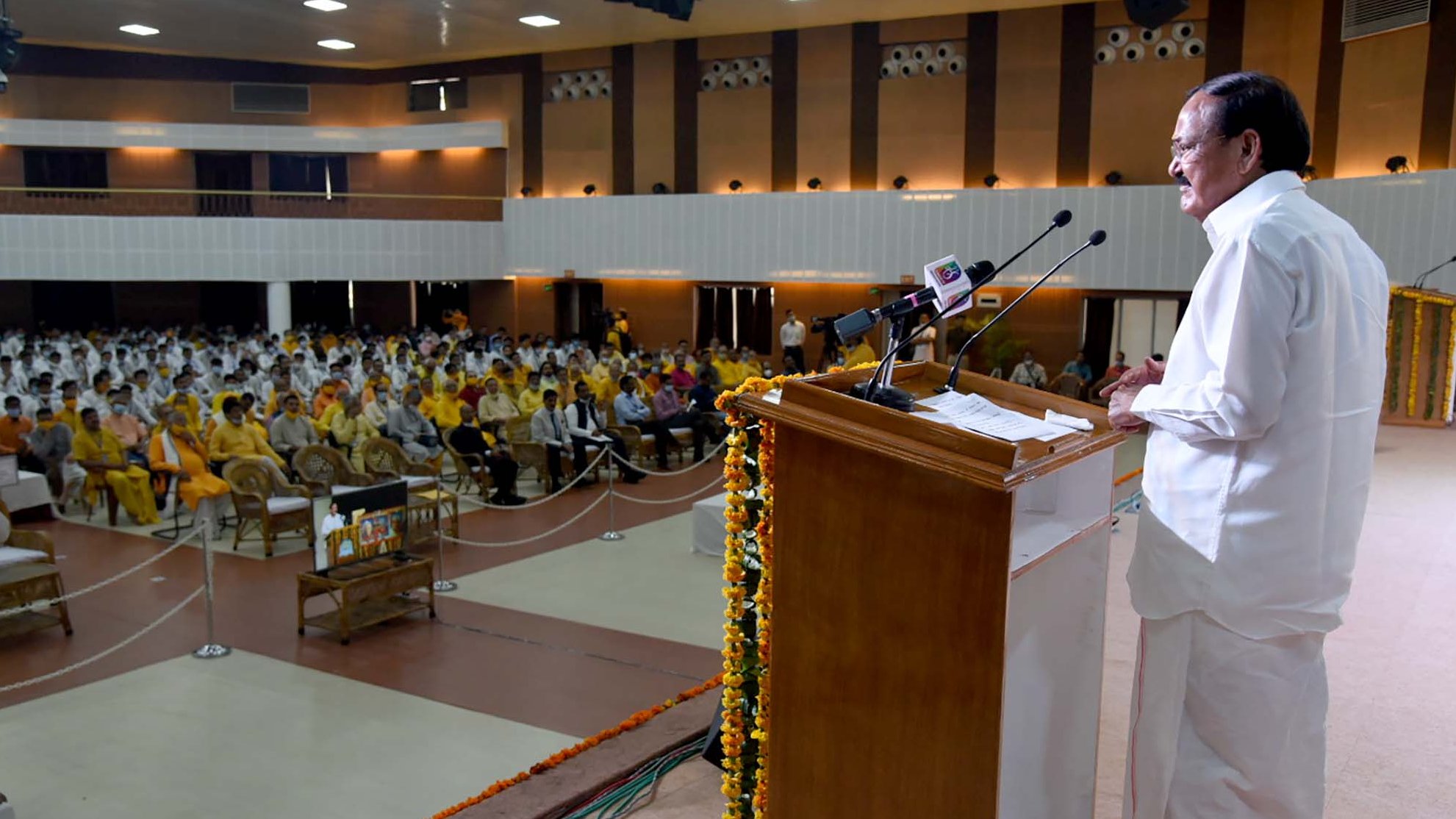 Vice President speaking from the podium