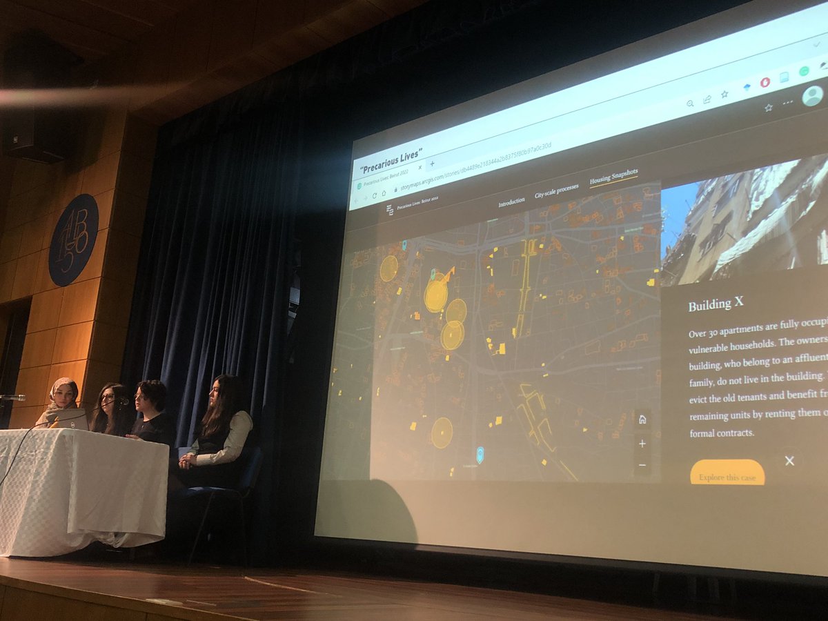 mona_harb_'s tweet photo. The awesome researchers &amp; designers @BeirutUrbanLab presenting knowledge platforms at City Debates 2022 🤩😍 

If you missed it, Panel 2's video is available on AUB YouTube channel. https://t.co/iK1CmbTbdk
