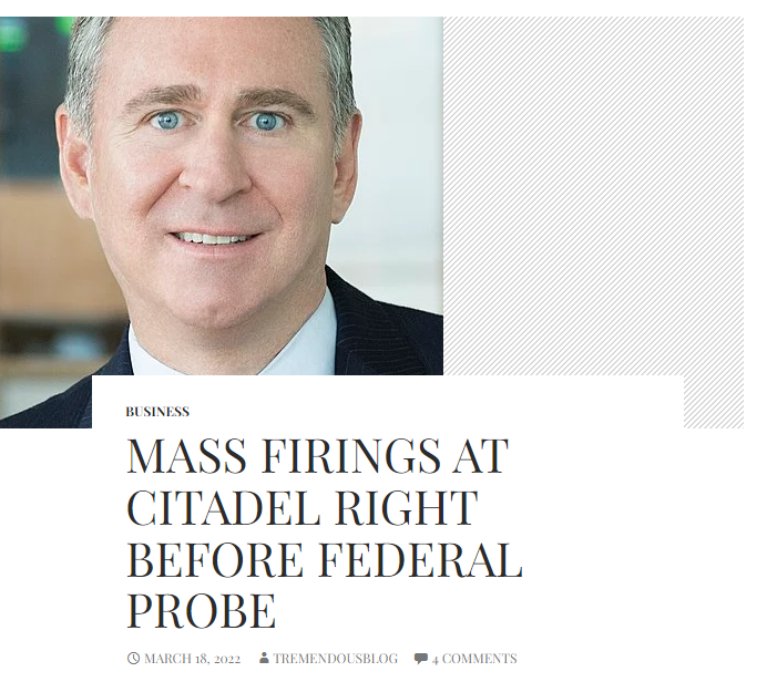 Official_MrRic's tweet photo. MASS FIRINGS AT CITADEL RIGHT BEFORE FEDERAL PROBE
MARCH 18, 2022 
His fate has already been sealed... $AMC $BBIG
https://t.co/uKpyuFGogz https://t.co/bK8JOMaKKF