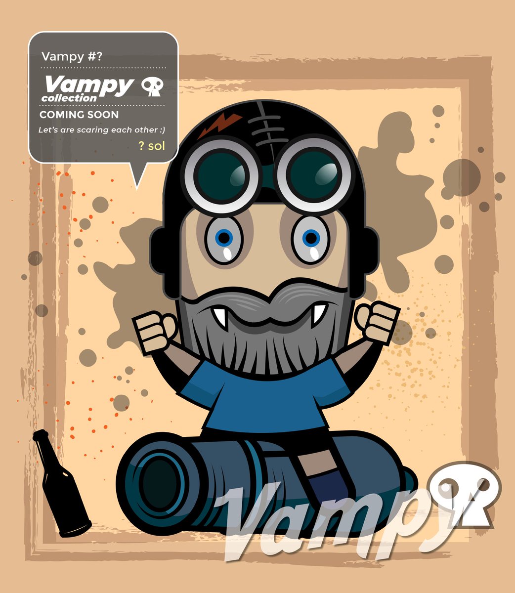 VampyNFT's tweet photo. Gm 🌞🌅🌻
#NFT #NFTCommunity #nftart #NFTCollection #SolSeaNFT #illustration #illustrationart #vampy #NFTs #skull #pilot https://t.co/ejA5cQWu3U