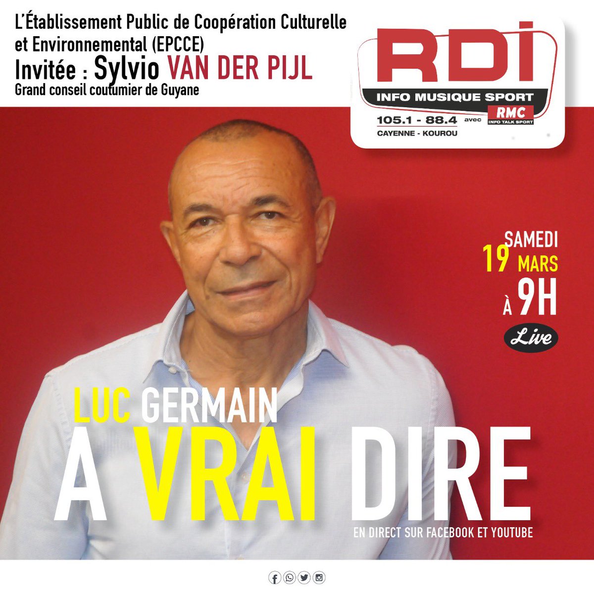 rdi_guyane's tweet photo. Avec Sylvio VAN DER PIJL, membre du Grand Conseil Coutumier, Luc GERMAIN revient sur les enjeux de la gouvernance de L’Établissement Public de Coopération Culturelle et Environnemental (EPCCE), gestionnaire de 400 000 ha de terres octroyées à la suite des accords de #Guyane https://t.co/K9R4rnEYM6