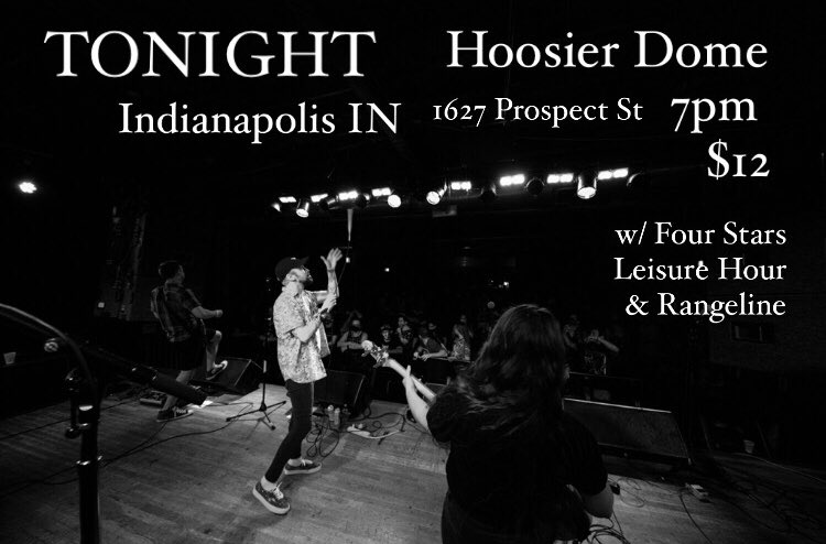 🚨TONIGHT! We're swingin through Indianapolis for the first time, joined by Four Stars, Leisure Hour &amp; Rangeline at Hoosier Dome. See you there? 😘

#dietpunk