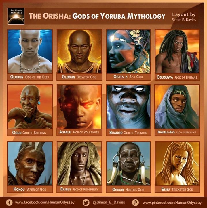 Fenrirtheicewo1's tweet photo. You know about the bullshit of race swapping gods of other cultures and making them black... STOP... just stop.

There are about 11 different pantheons of gods in African cultures alone. And this is not speaking of the forgotten ones. And they're all cool on their own just look: https://t.co/FPSLSirltx