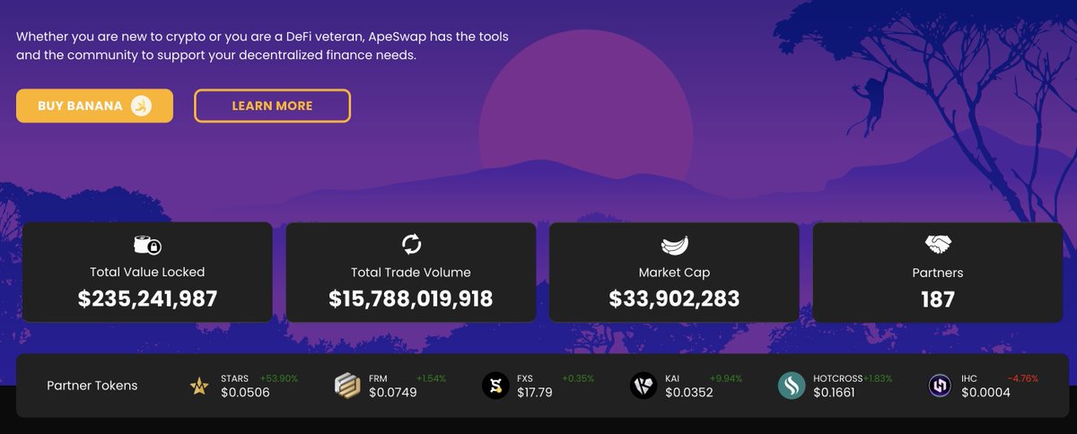 $STARS is now listed as an official partner token on <a href="/ape_swap/">ApeSwap (old handle)</a> alongside the other members of the Metaverse Alliance <a href="/CEEK/">Ceek</a> <a href="/NFTYLab/">NFTYLabs (Check Bio)</a> &amp; <a href="/BiSharesFinance/">BiShares</a> 

Stay tuned for our next announcement 😎

Any guesses? Comment below 👇