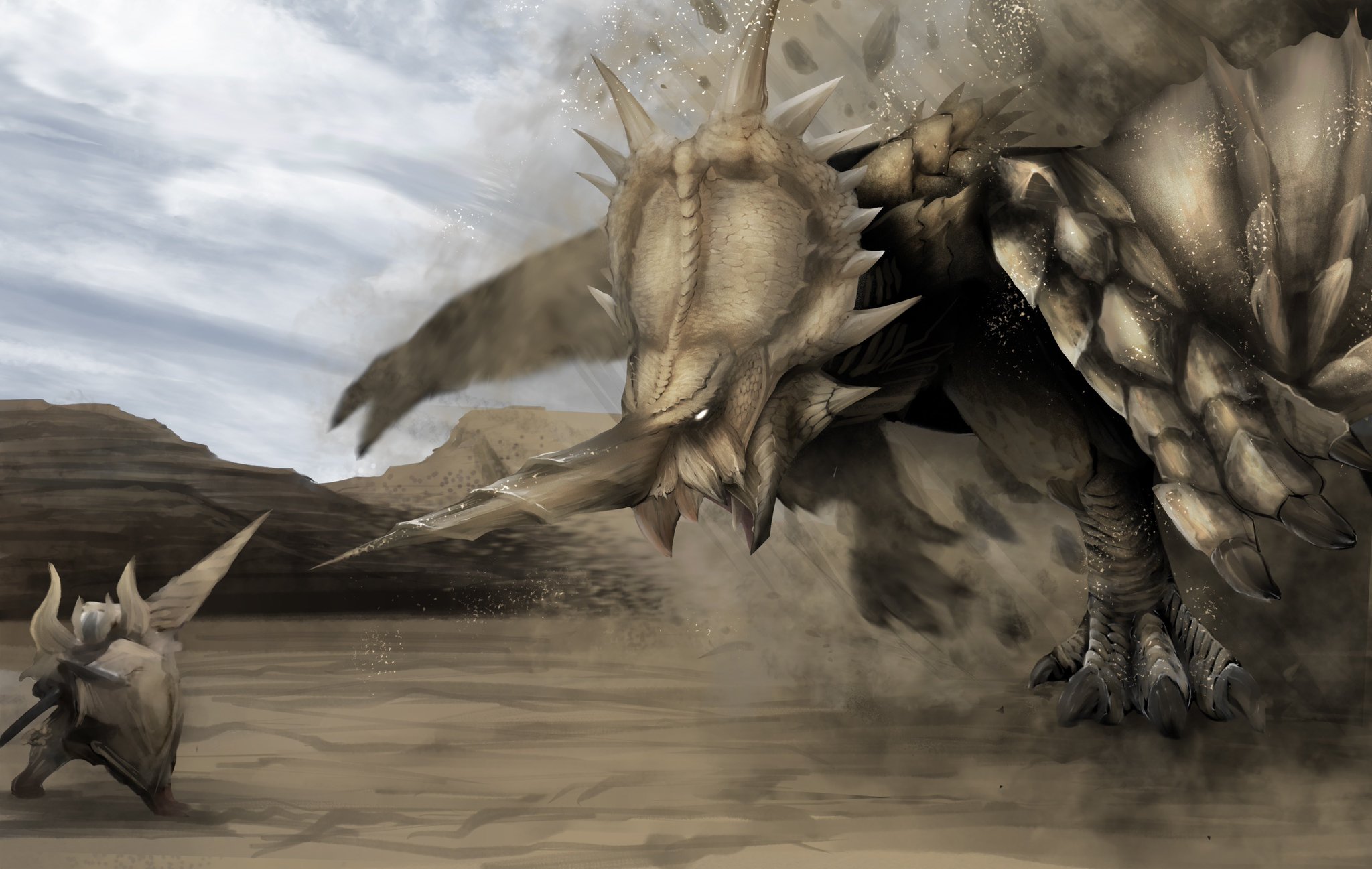 ヌツキ 一角竜 モノブロス モンハン イラスト Monsterhunter T Co Ku1v9arpku Twitter